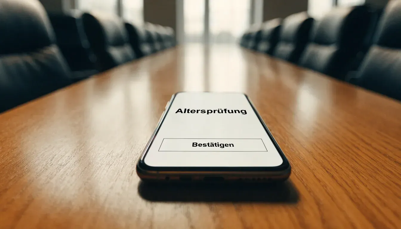 Ein leerer Sitzungssaal mit langem Holztisch und Lederstühlen, durch hohe Fenster fällt Tageslicht auf den Boden.