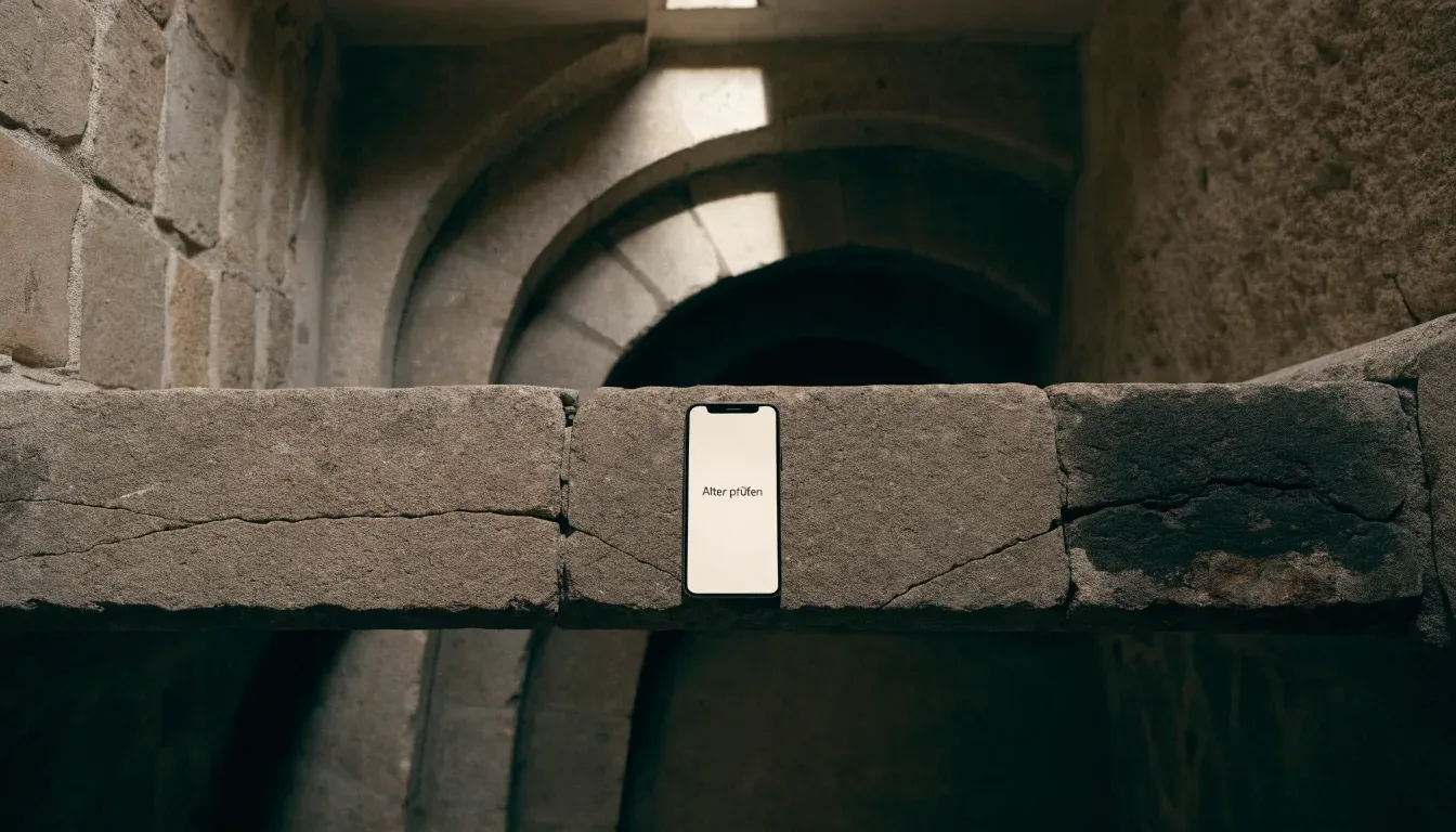 Eine Wendeltreppe aus Stein in einem alten Gebäude, Licht fällt durch ein schmales Fenster auf die Stufen.