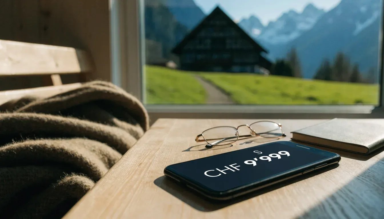 Ein Wanderweg führt über eine Alpwiese zu einem Holzchalet, dahinter ragen verschneite Gipfel in den Himmel.
