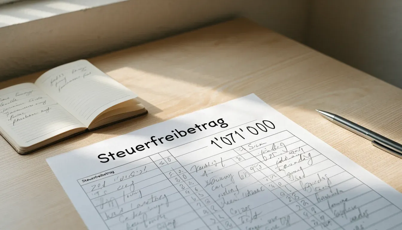 Eine Waage mit zwei Schalen aus Messing steht auf einem Holztisch im weichen Fensterlicht.