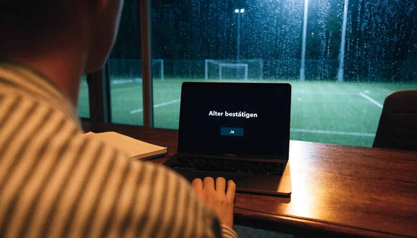 Hohe Flutlichtmasten ragen nachts über einen leeren Trainingsplatz, der Rasen glänzt im weissen Licht.
